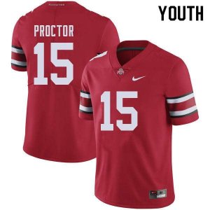 NCAA Ohio State Buckeyes Youth #15 Josh Proctor Red Nike Football College Jersey XYT7845CP
